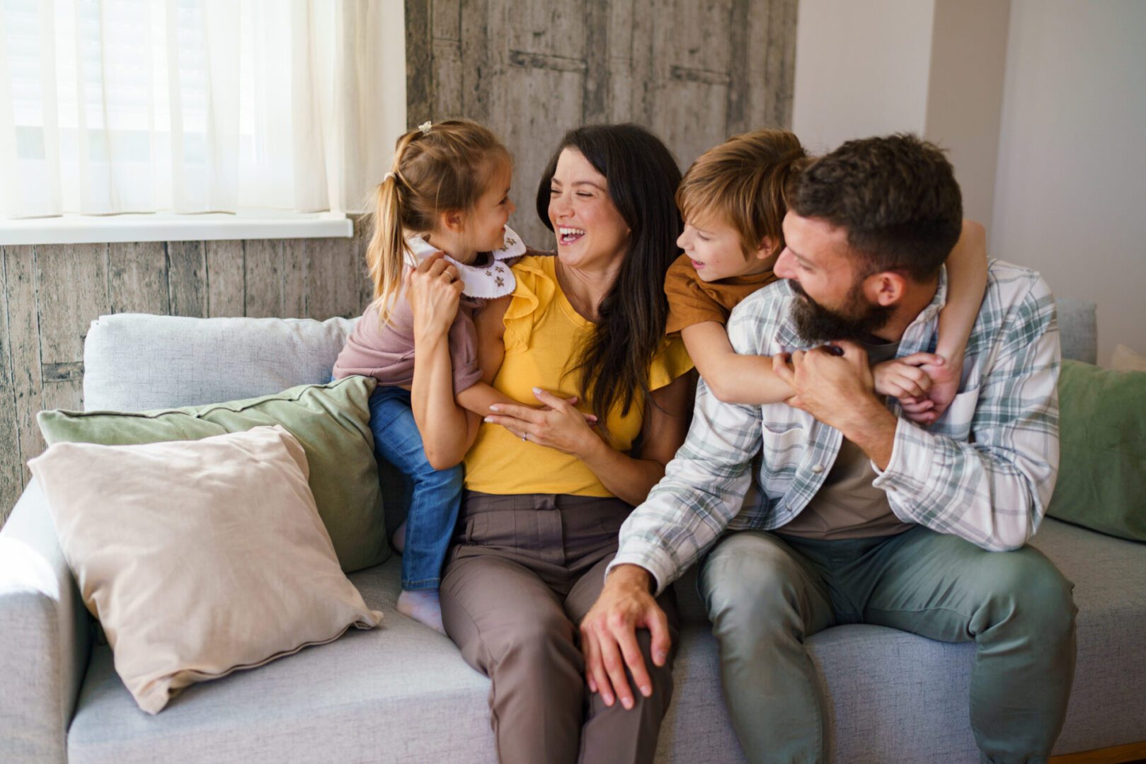 Happy family enjoying time together